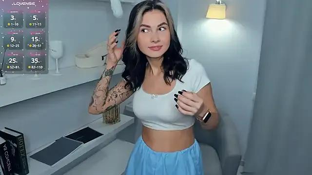 StripChat FeliciaKogen is Freechat FeliciaKogen — Lift up top and squeeze tits in bra